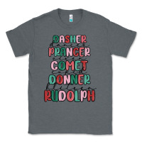 Charcoal Heather dasher dancer prancer vixer comet cupid donner bli Classic Tee - MaliasSmallBusiness