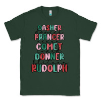 Sports Green dasher dancer prancer vixer comet cupid donner bli Classic Tee - MaliasSmallBusiness