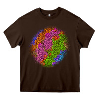 Chocolate Brown halloween leopard patch 5 Heavy Core Tee - BundleAndBundleShop