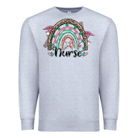 Heather Grey nurse rainbow Premium Sweatshirt - CowGirlArtShop
