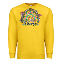 Lemon nurse rainbow Premium Sweatshirt - CowGirlArtShop