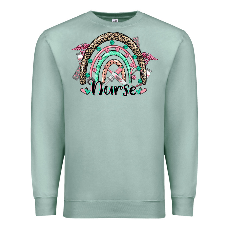 Nurse Rainbow Premium Sweatshirt by CowGirlArtShop | Teevron