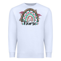 White nurse rainbow Premium Sweatshirt - CowGirlArtShop