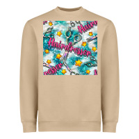 Mushroom Hairdresser Scissor And Stars With Glitter Seamless Pattern Bbs Heavyweight Sweatshirt - BundleAndBundleShop