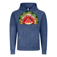 Vintage Denim watermelon rainbow Vintage Hoodie - Jasminsmagicworld