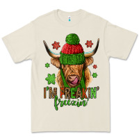 Bone i'm freakin freezin christmas long haired cow Premium Tee - Jasminsmagicworld