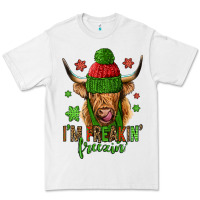 White i'm freakin freezin christmas long haired cow Premium Tee - Jasminsmagicworld