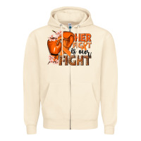 Sandshell Her fight is our fight Kidney Cancer orange ribbon Zipper Hoodie - NancyCooperArtShop