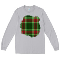 Moon Dust Christmas Tartan Patch Long Sleeve Tee - BundleAndBundleShop