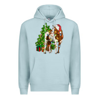 Blue Mist american paint horse christmas tree Premium Hoodie - CowGirlArtShop