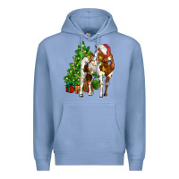 Colony Blue american paint horse christmas tree Premium Hoodie - CowGirlArtShop