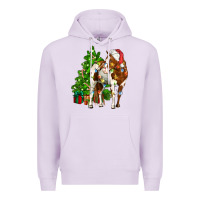 Lilac american paint horse christmas tree Premium Hoodie - CowGirlArtShop