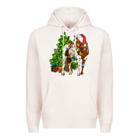 Pale Pink american paint horse christmas tree Premium Hoodie - CowGirlArtShop