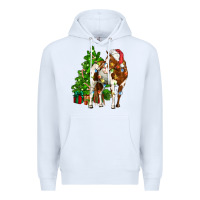 White american paint horse christmas tree Premium Hoodie - CowGirlArtShop
