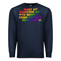 Navy What a beautiful day to respect other people's Premium Sweatshirt - CowGirlArtShop
