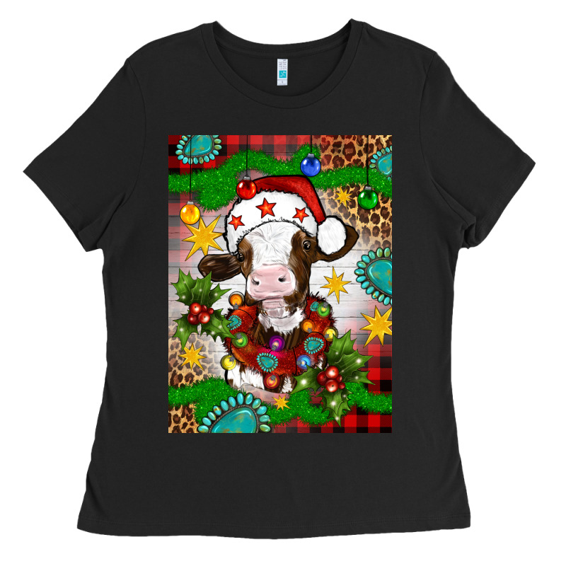 Christmas Cow Air Freshener Ladies Tee by Artiststas | Teevron