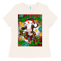 Bone christmas cow air freshener Ladies Tee - Artiststas