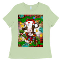 Matcha christmas cow air freshener Ladies Tee - Artiststas