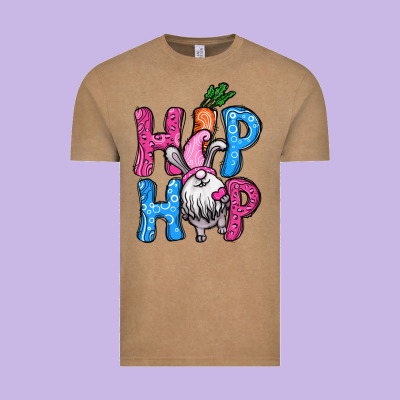 Easter Hip Hop Gnome Vintage Tee Designed By Nancycooperartshop