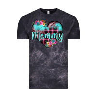 Cloud Black mommy leopard turquoise heart Vintage Tee - JahusDesignShop