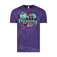 Cloud Purple mommy leopard turquoise heart Vintage Tee - JahusDesignShop
