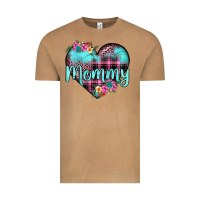 Mommy Leopard Turquoise Heart Vintage Tee | Teevron