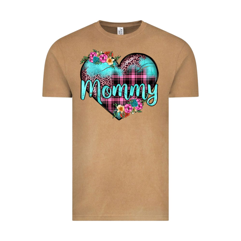 Mommy Leopard Turquoise Heart Vintage Tee by JahusDesignShop | Teevron