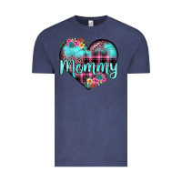 Vintage Denim mommy leopard turquoise heart Vintage Tee - JahusDesignShop