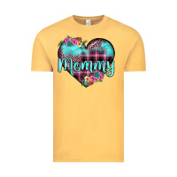 Vintage Mustard mommy leopard turquoise heart Vintage Tee - JahusDesignShop