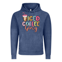Vintage Denim iced coffee girly Vintage Hoodie - MaliasSmallBusiness