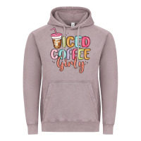 Vintage Zinc iced coffee girly Vintage Hoodie - MaliasSmallBusiness