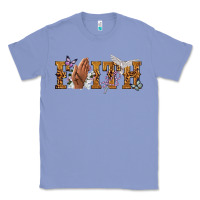 Colony Blue faith with praying hands Classic Tee - NancyCooperArtShop