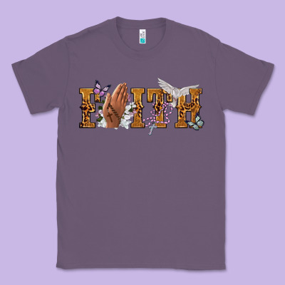 Faith With Praying Hands Classic Tee Designed By Nancycooperartshop