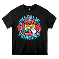 Black just call me princess Heavy Core Tee - AdoDesignShop
