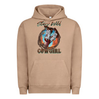 Pigment Burro Stay Wild Cowgirl Urban Hoodie - FaDigitalArtStudio