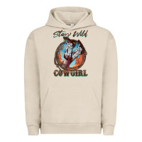 Pigment French Oak Stay Wild Cowgirl Urban Hoodie - FaDigitalArtStudio