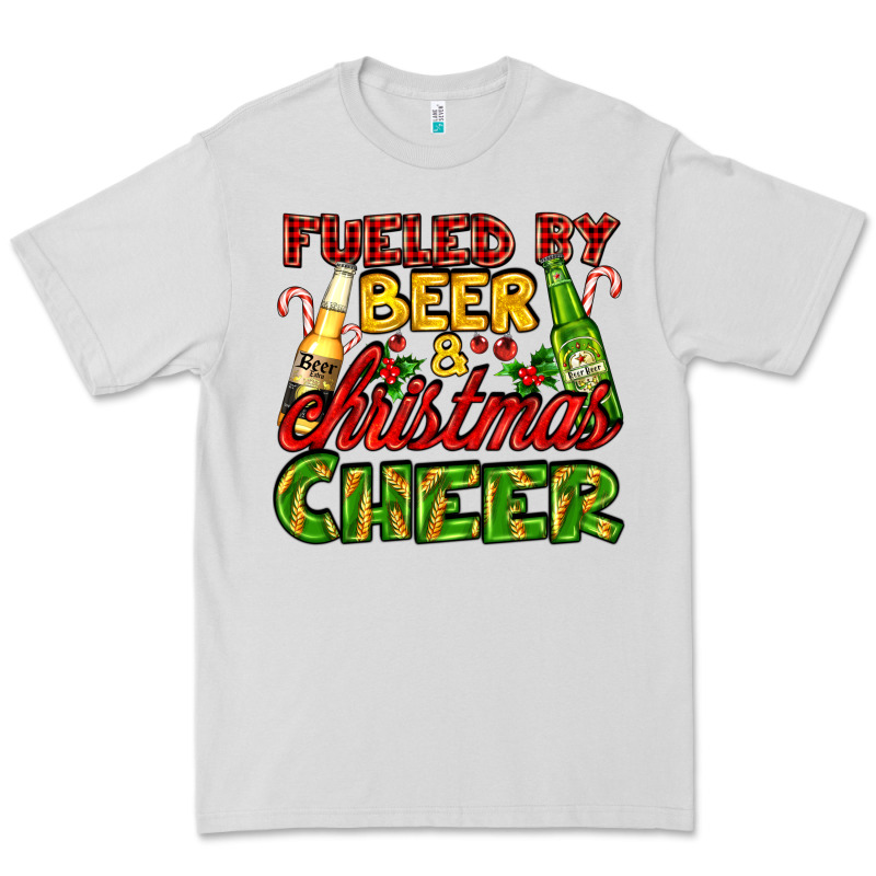 Fueled By Beer And Christmas Cheer With Beer Bottles Premium Tee by AdoDesignShop | Teevron