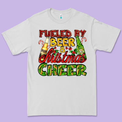 Fueled By Beer And Christmas Cheer With Beer Bottles Premium Tee Designed By Adodesignshop