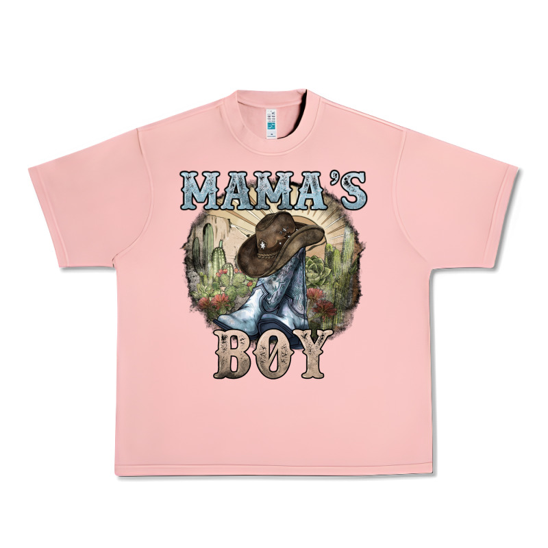 Mamas Boy Western Cowboy Boots Cactus Urban Heavy Tee by NancyCooperArtShop | Teevron