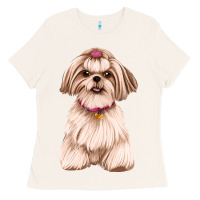 Bone Shih Tzu Dog Design Ladies Tee - JahusDesignShop