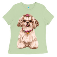 Matcha Shih Tzu Dog Design Ladies Tee - JahusDesignShop