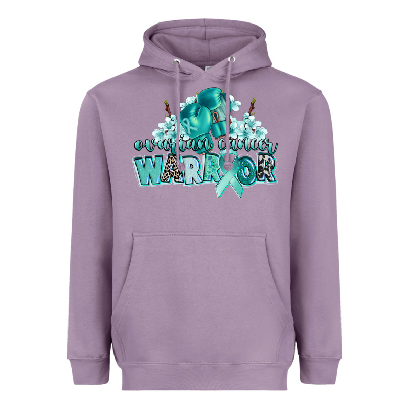 Ovarian Cancer Warrior Heavyweight Hoodie by CowGirlArtShop | Teevron