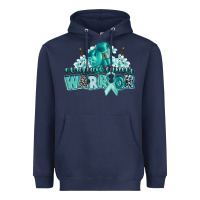 Navy ovarian cancer warrior Heavyweight Hoodie - CowGirlArtShop