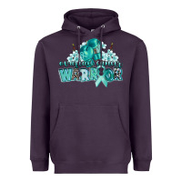 Plum ovarian cancer warrior Heavyweight Hoodie - CowGirlArtShop