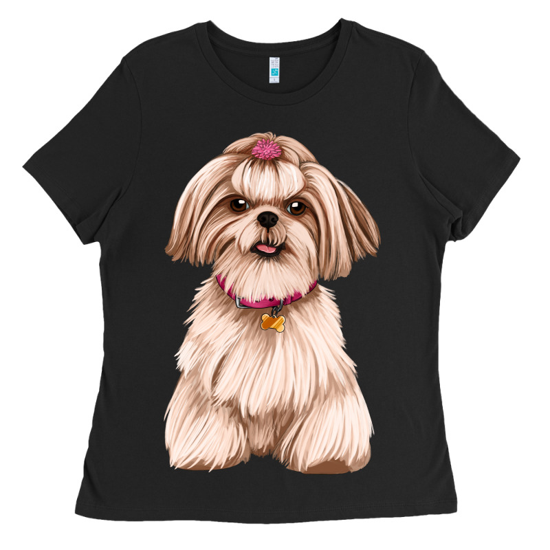 Shih Tzu Dog Design Ladies Tee by JahusDesignShop | Teevron