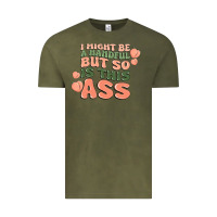 Vintage Olive i might be a handful but so is this ass Vintage Tee - MaliasSmallBusiness