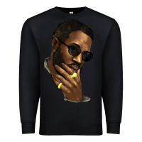 Black Black man Premium Sweatshirt - HowdyJamesFarm