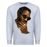 Heather Grey Black man Premium Sweatshirt - HowdyJamesFarm