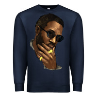Navy Black man Premium Sweatshirt - HowdyJamesFarm