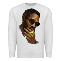 Oatmeal Heather Black man Premium Sweatshirt - HowdyJamesFarm